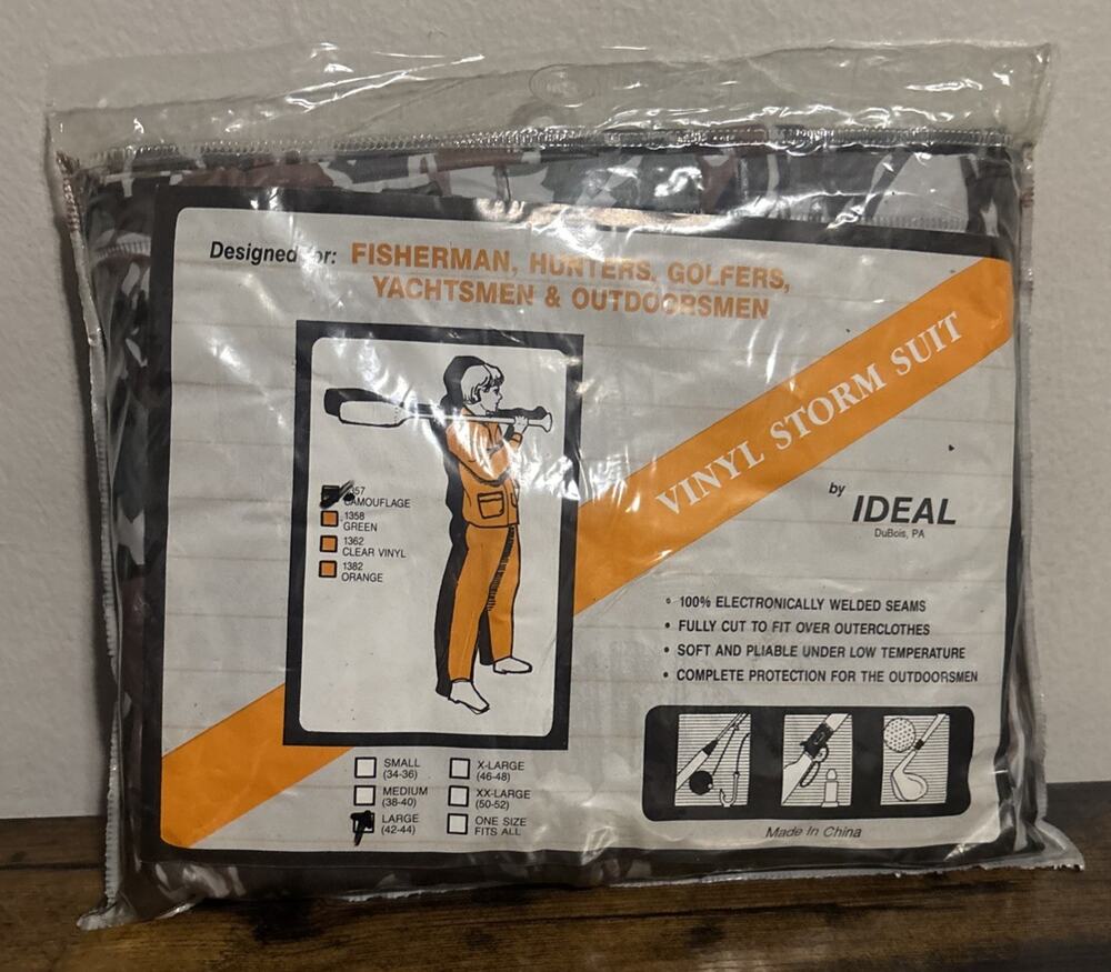 Vintage NOS Ideal Vinyl Storm Suit Size L